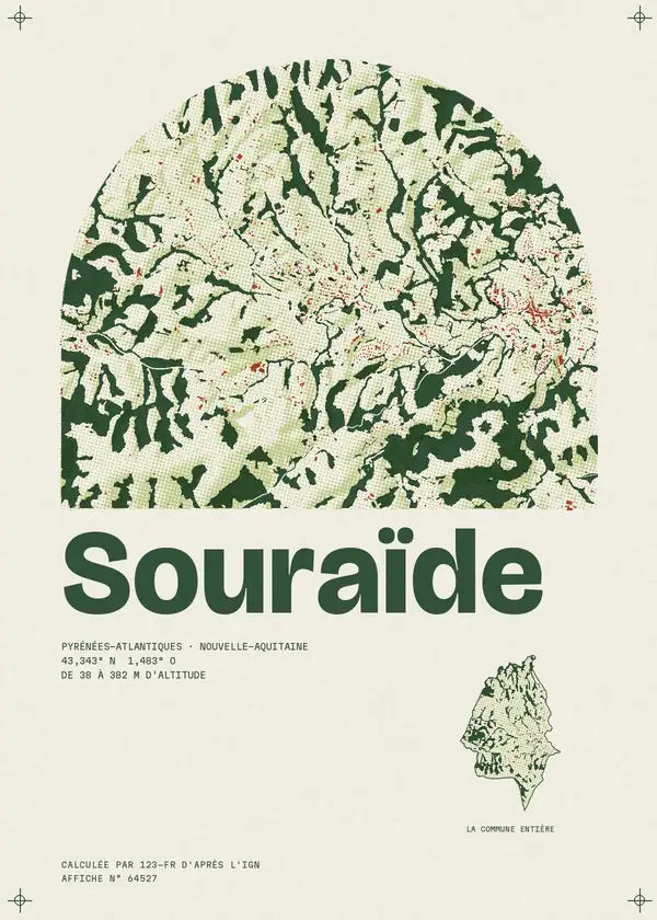 Affiche de Souraïde, calculée par 123-fr d'après l'IGN