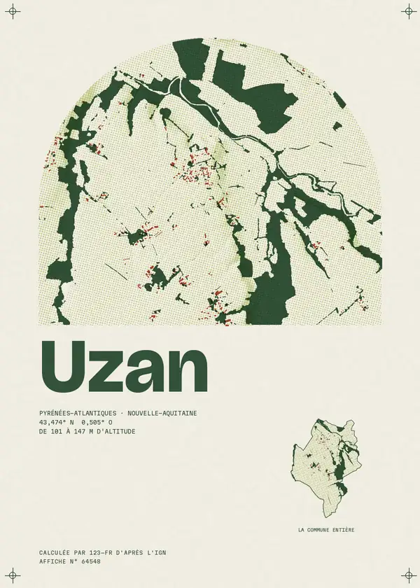 Affiche de Uzan, calculée par 123-fr d'après l'IGN