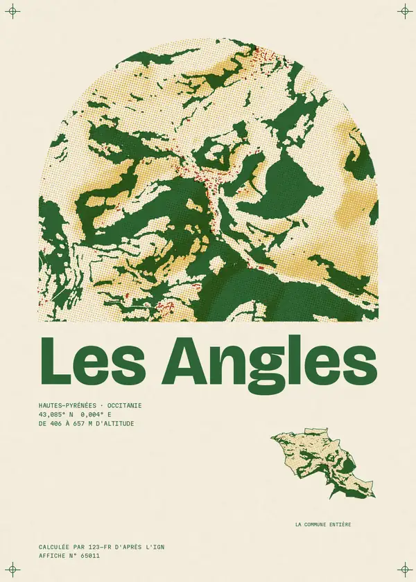 Affiche de Les Angles, calculée par 123-fr d'après l'IGN