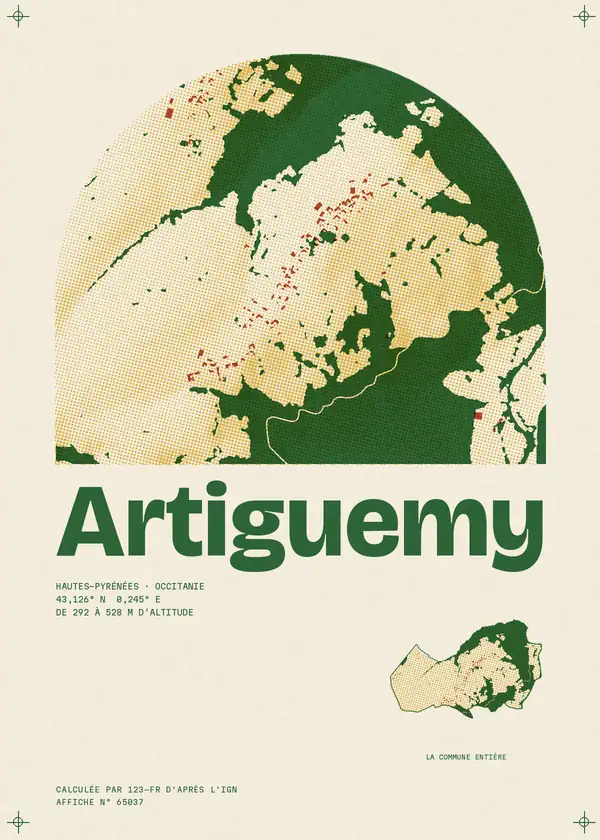 Affiche de Artiguemy, calculée par 123-fr d'après l'IGN