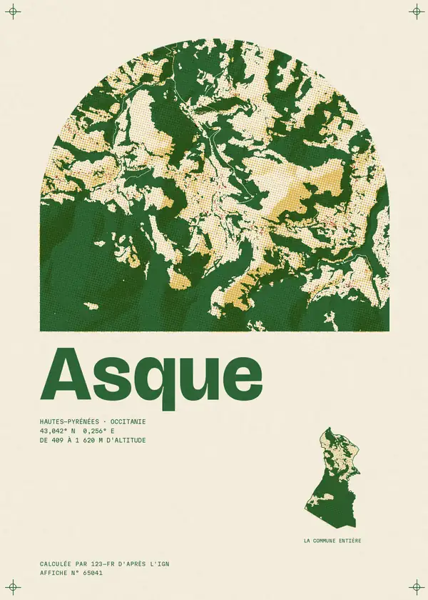 Affiche de Asque, calculée par 123-fr d'après l'IGN