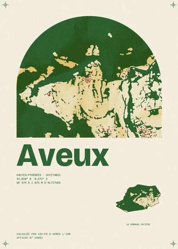 Affiche de Aveux, calculée par 123-fr d'après l'IGN