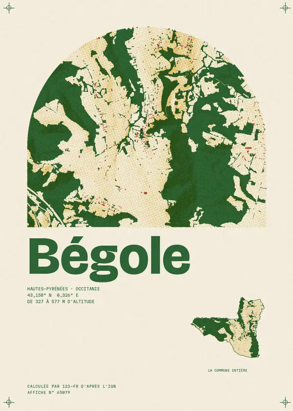 Affiche de Bégole, calculée par 123-fr d'après l'IGN