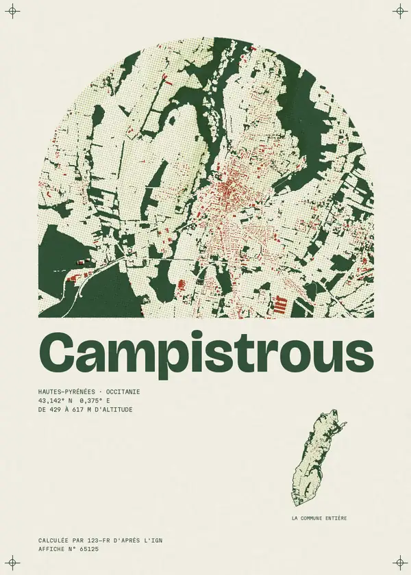 Affiche de Campistrous, calculée par 123-fr d'après l'IGN