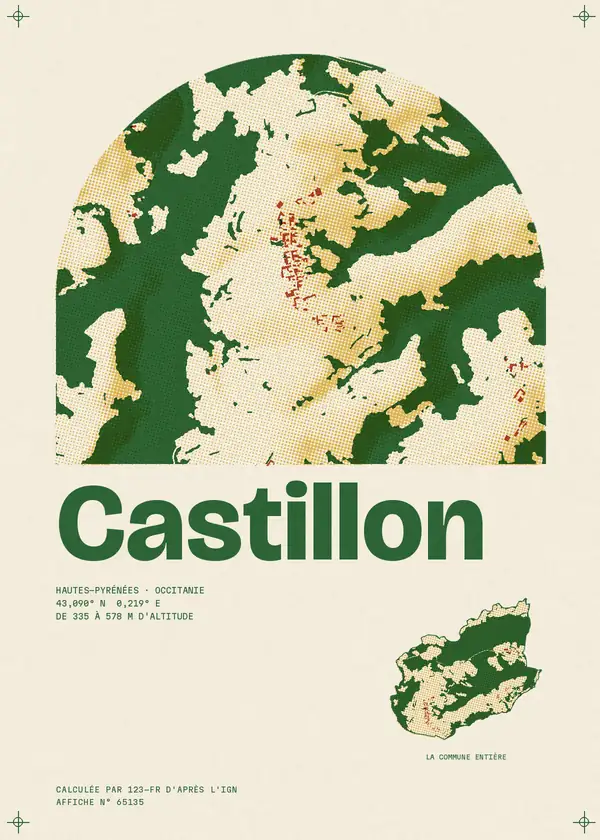 Affiche de Castillon, calculée par 123-fr d'après l'IGN