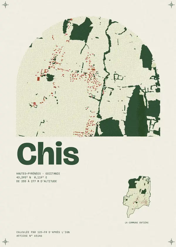 Affiche de Chis, calculée par 123-fr d'après l'IGN