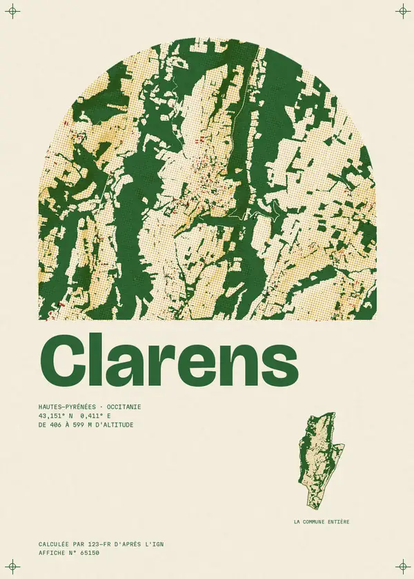 Affiche de Clarens, calculée par 123-fr d'après l'IGN