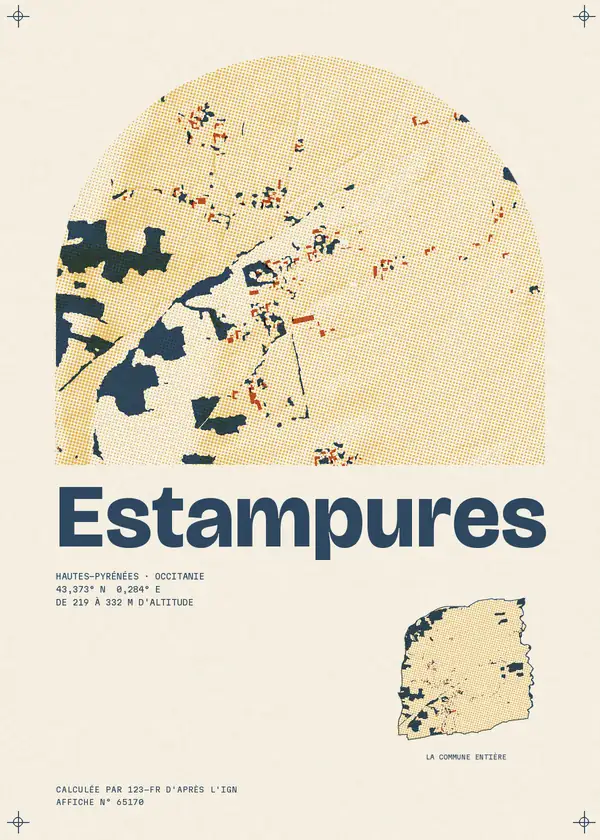 Affiche de Estampures, calculée par 123-fr d'après l'IGN