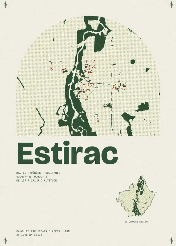 Affiche de Estirac, calculée par 123-fr d'après l'IGN
