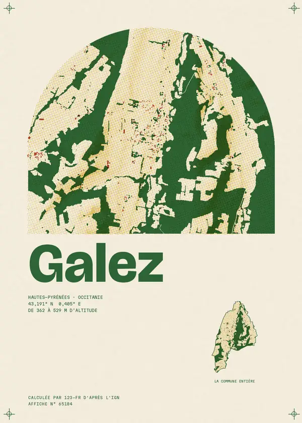Affiche de Galez, calculée par 123-fr d'après l'IGN