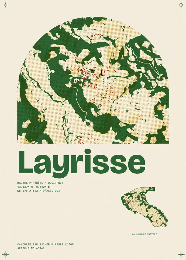 Affiche de Layrisse, calculée par 123-fr d'après l'IGN