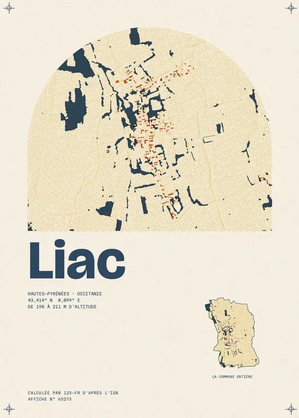Affiche de Liac, calculée par 123-fr d'après l'IGN