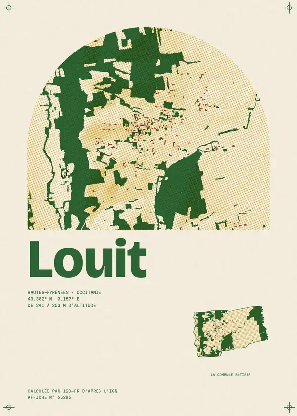 Affiche de Louit, calculée par 123-fr d'après l'IGN