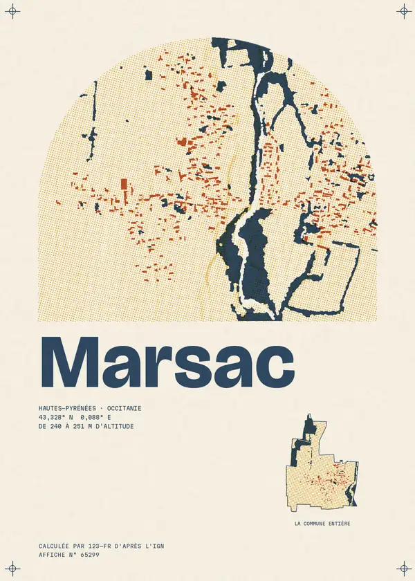 Affiche de Marsac, calculée par 123-fr d'après l'IGN