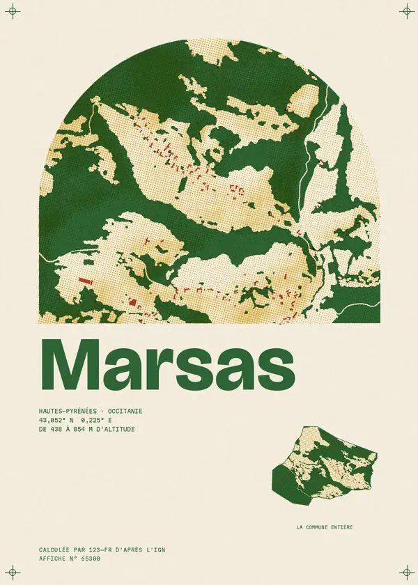Affiche de Marsas, calculée par 123-fr d'après l'IGN