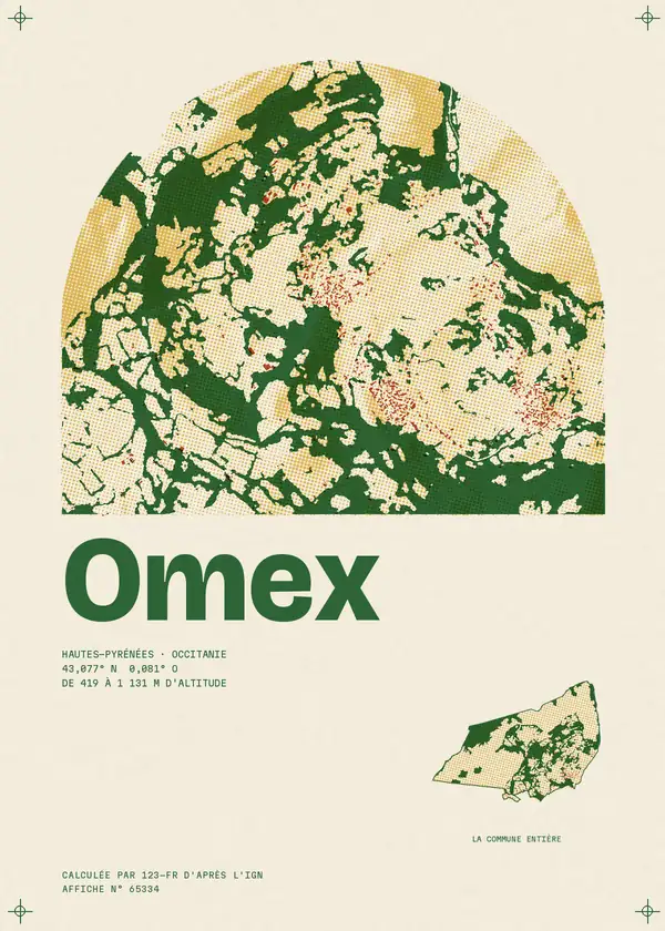 Affiche de Omex, calculée par 123-fr d'après l'IGN