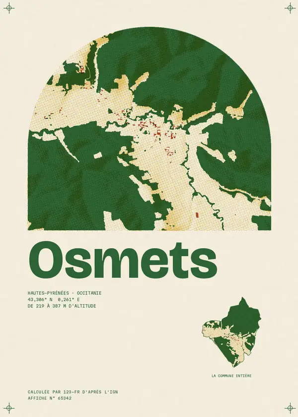 Affiche de Osmets, calculée par 123-fr d'après l'IGN