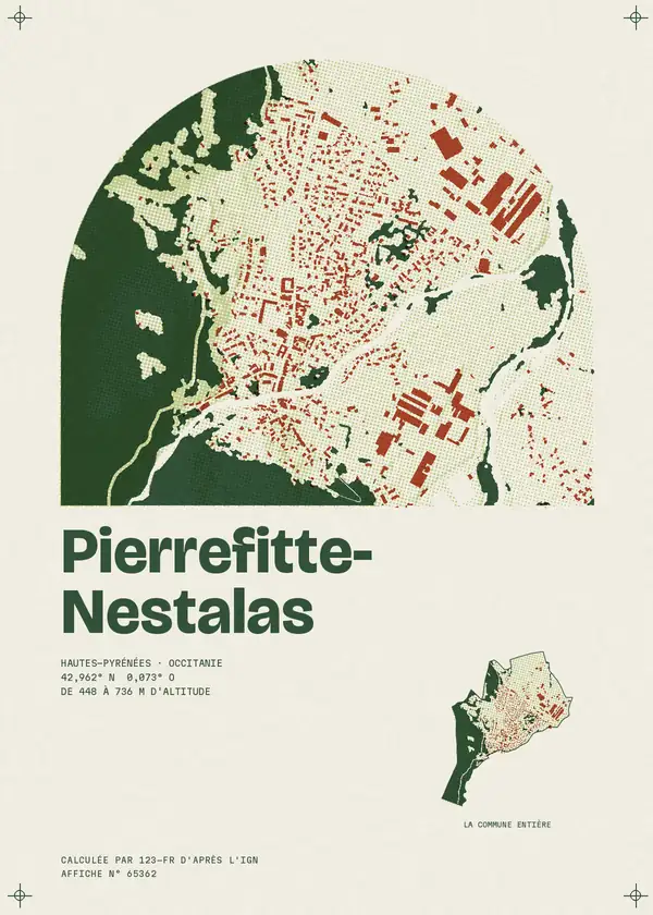 Affiche de Pierrefitte-Nestalas, calculée par 123-fr d'après l'IGN