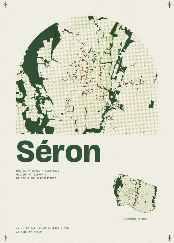 Affiche de Séron, calculée par 123-fr d'après l'IGN