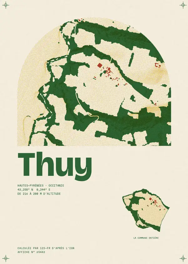 Affiche de Thuy, calculée par 123-fr d'après l'IGN