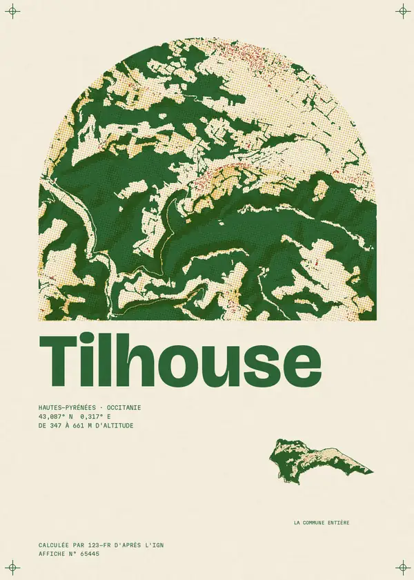 Affiche de Tilhouse, calculée par 123-fr d'après l'IGN