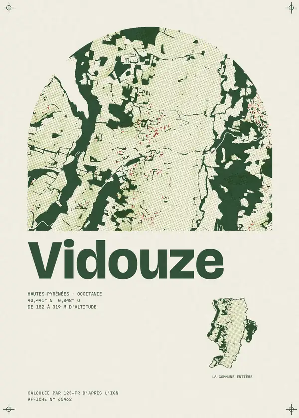 Affiche de Vidouze, calculée par 123-fr d'après l'IGN