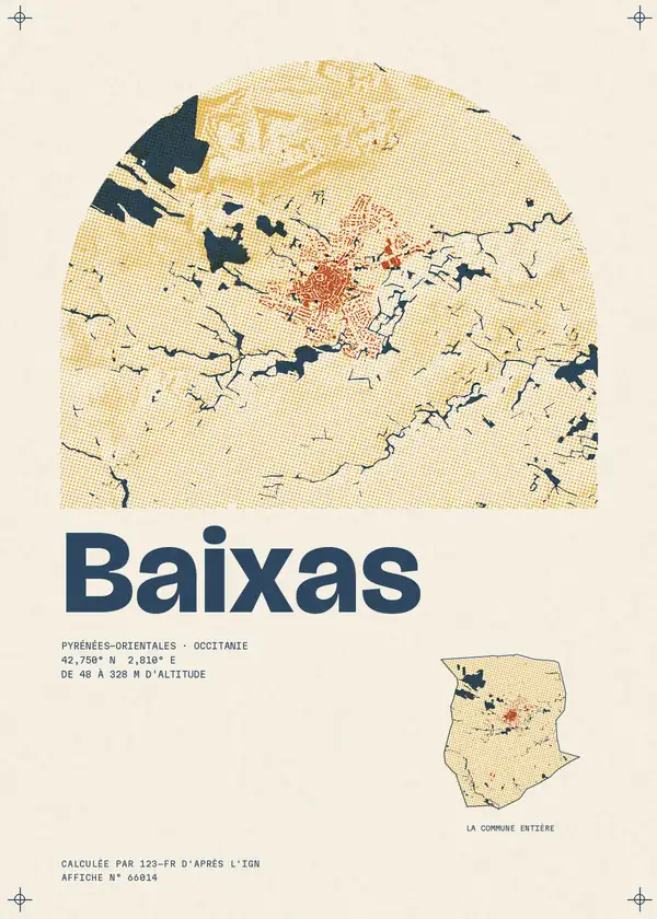 Affiche de Baixas, calculée par 123-fr d'après l'IGN