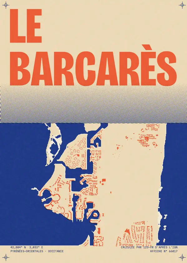 Affiche de Le Barcarès, calculée par 123-fr d'après l'IGN