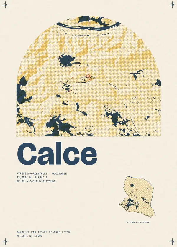 Affiche de Calce, calculée par 123-fr d'après l'IGN