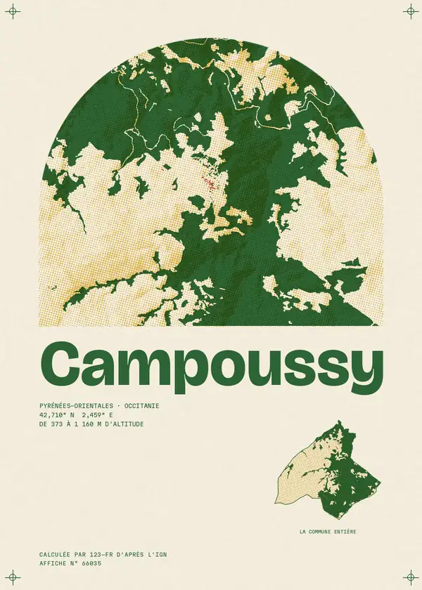 Affiche de Campoussy, calculée par 123-fr d'après l'IGN