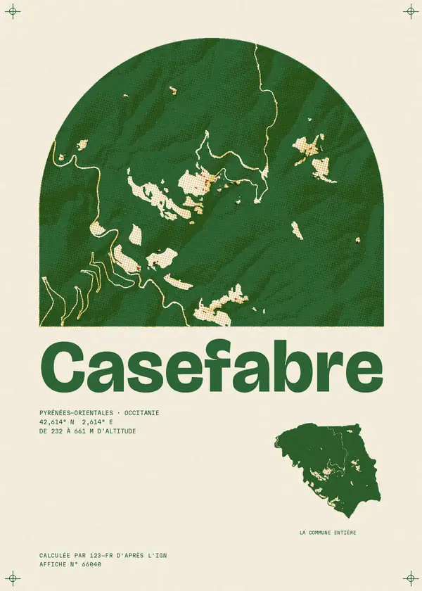 Affiche de Casefabre, calculée par 123-fr d'après l'IGN