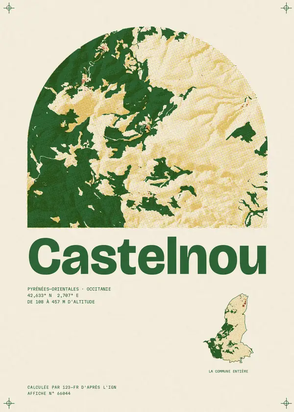 Affiche de Castelnou, calculée par 123-fr d'après l'IGN