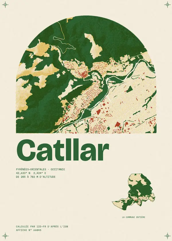 Affiche de Catllar, calculée par 123-fr d'après l'IGN