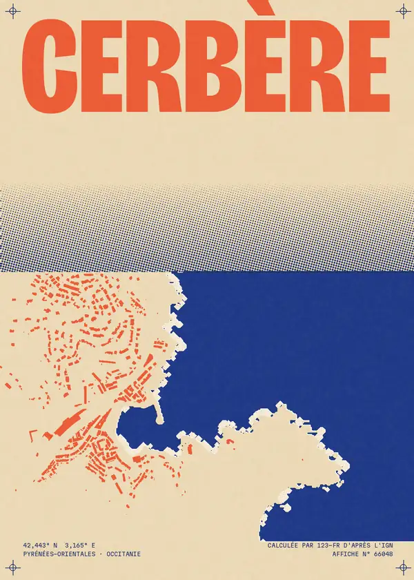 Affiche de Cerbère, calculée par 123-fr d'après l'IGN