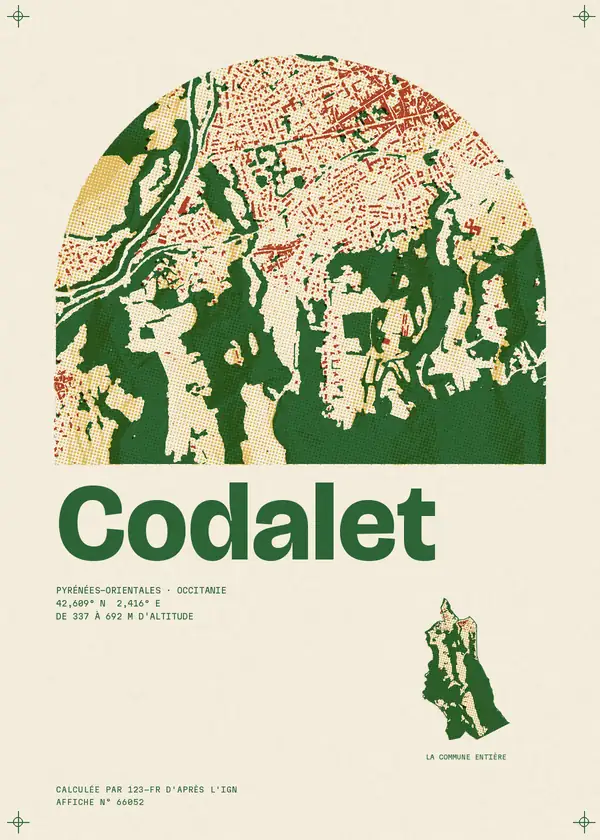 Affiche de Codalet, calculée par 123-fr d'après l'IGN