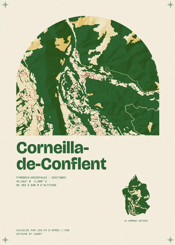 Affiche de Corneilla-de-Conflent, calculée par 123-fr d'après l'IGN