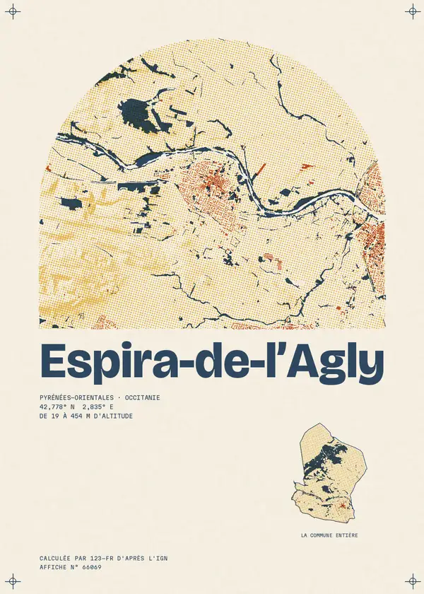 Affiche de Espira-de-l'Agly, calculée par 123-fr d'après l'IGN