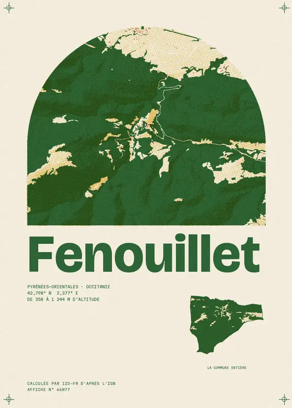 Affiche de Fenouillet, calculée par 123-fr d'après l'IGN