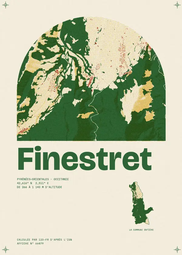 Affiche de Finestret, calculée par 123-fr d'après l'IGN