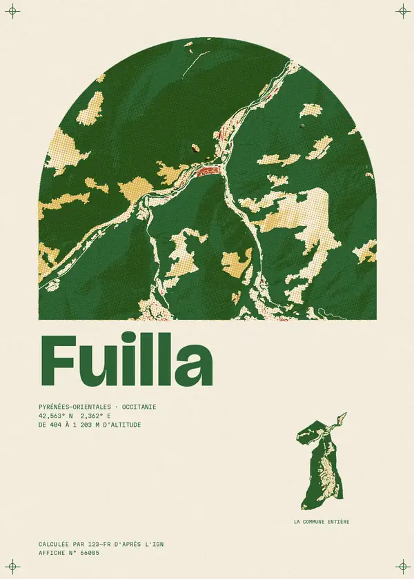 Affiche de Fuilla, calculée par 123-fr d'après l'IGN