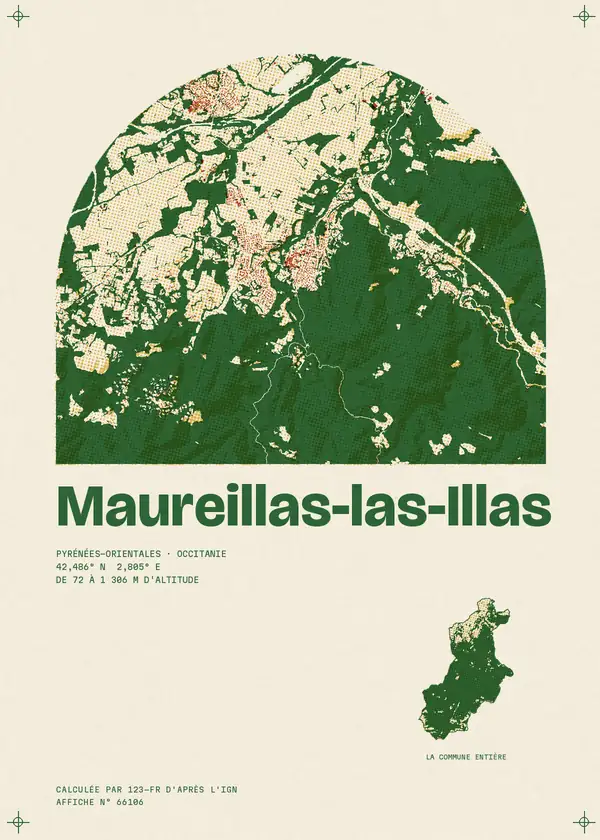 Affiche de Maureillas-las-Illas, calculée par 123-fr d'après l'IGN