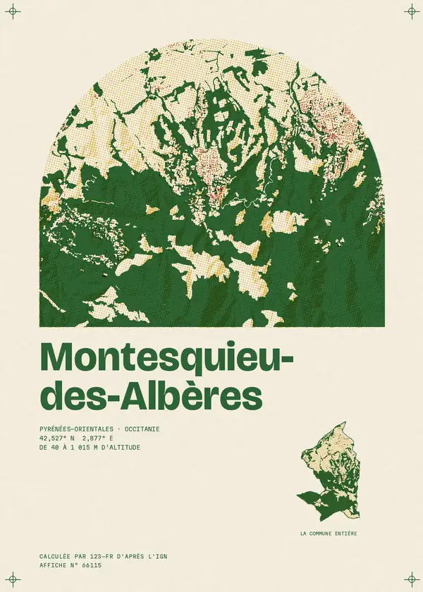 Affiche de Montesquieu-des-Albères, calculée par 123-fr d'après l'IGN