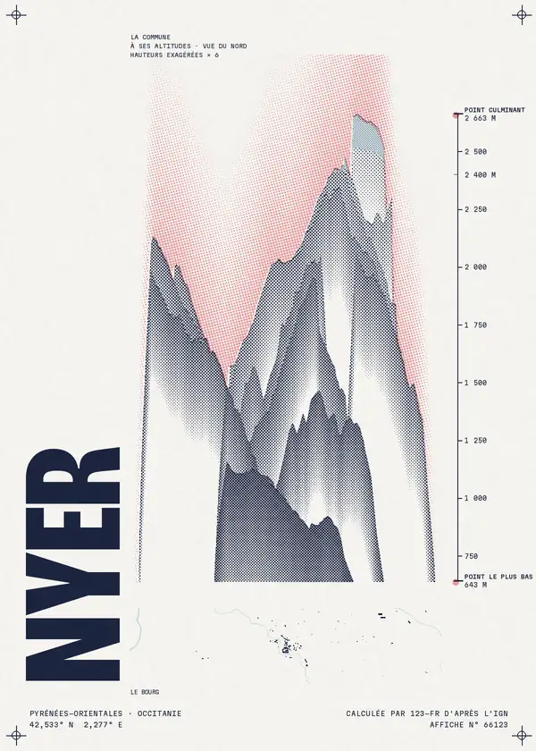 Affiche de Nyer, calculée par 123-fr d'après l'IGN