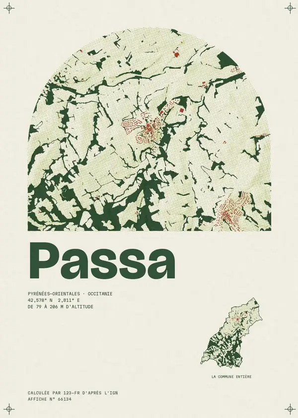 Affiche de Passa, calculée par 123-fr d'après l'IGN
