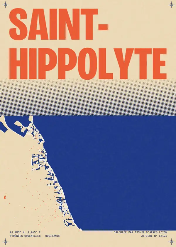 Affiche de Saint-Hippolyte, calculée par 123-fr d'après l'IGN