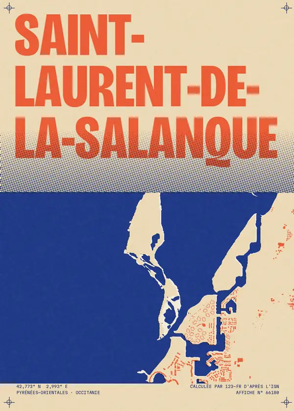 Affiche de Saint-Laurent-de-la-Salanque, calculée par 123-fr d'après l'IGN