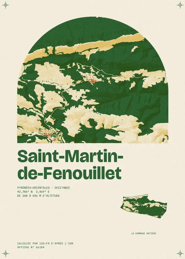 Affiche de Saint-Martin-de-Fenouillet, calculée par 123-fr d'après l'IGN