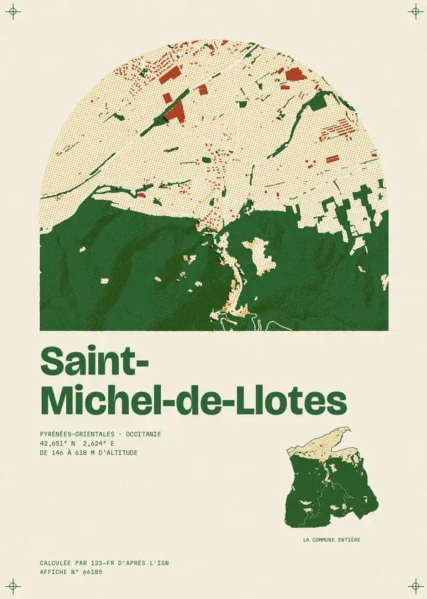 Affiche de Saint-Michel-de-Llotes, calculée par 123-fr d'après l'IGN
