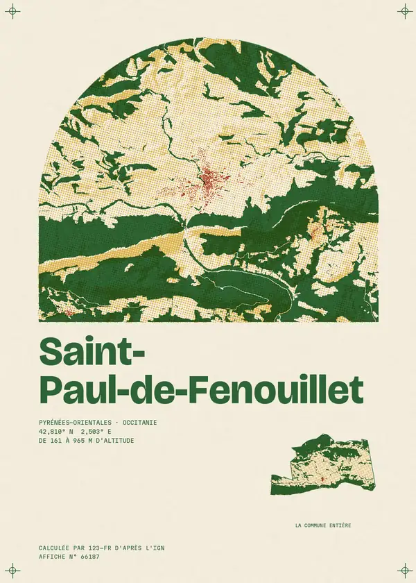 Affiche de Saint-Paul-de-Fenouillet, calculée par 123-fr d'après l'IGN