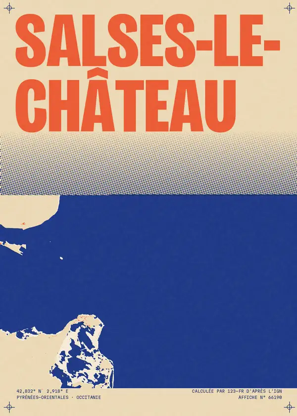 Affiche de Salses-le-Château, calculée par 123-fr d'après l'IGN
